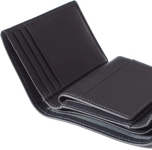 Miniatura 6 de Trifold con tarjeta portafolios talla única Aceite Negro