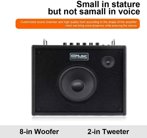 Miniatura 5 de Coolmusic Amplificador de Teclado AMP 30W Altavoz Amplificador de Batería Eléctrica, con Garantía de 3 Años