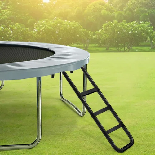 Miniatura 5 de Eurmax USA - Escalera universal para cama elástica fácil de montar de EE. UU. con 3 pasos, escalones horizontales y anchos, acero tratado con UV