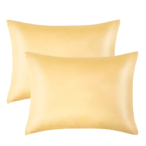 Miniatura 11 de FLXXIE Paquete de 2 fundas de almohada de satén con cremallera para niños pequeños, 13 x 18 pulgadas, lujosas y sedosas, suaves, de viaje
