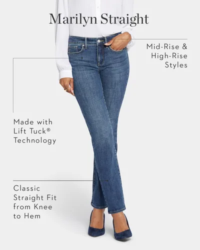 Miniatura 6 de NYDJ - Jeans rectos Marilyn Straight in Husk