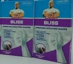 Miniatura 2 de Mr. Clean Guantes prémium sin látex Bliss tamaño mediano (paquete de 2 pares)