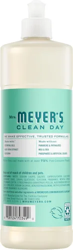 Miniatura 2 de Mrs. Meyer's Clean Day - Detergente líquido para platos, aroma a menta, fórmula biodegradable, 16 fl oz oz.