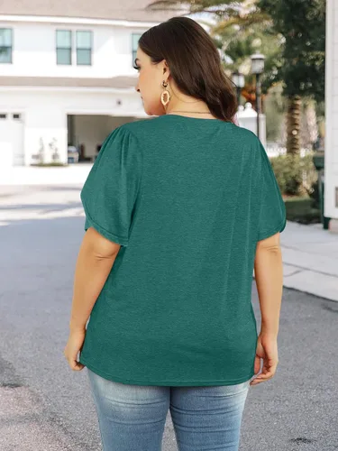 Miniatura 4 de Camiseta de manga corta con estampado de diente de león para mujer, con estampado floral