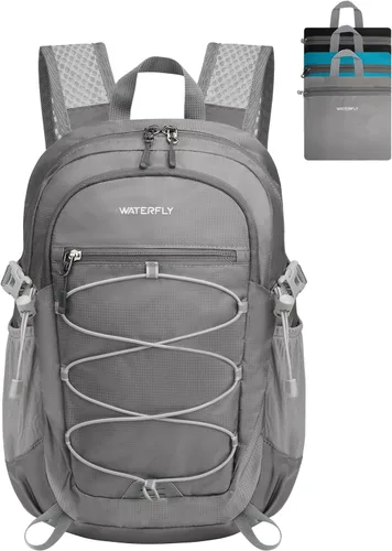 Miniatura 9 de WATERFLY Mochila pequeña y ligera y plegable: 15L Mini mochila de viaje plegable ultraligera con correa transpirable para el hombro al aire libre