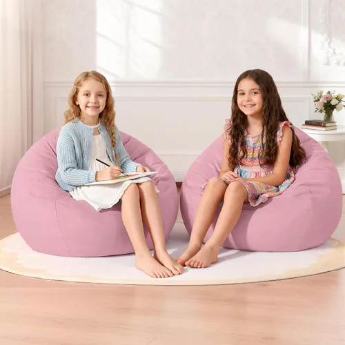 Miniatura 40 de Homguava - Sillón puff de 3 pies Sillón estilo puff grande de 3 pulgadas con relleno de espuma viscoelástica, sofá suave con funda de terciopelo