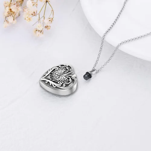 Miniatura 2 de SOULMEET Joyería de cremación para cenizas, collar de urna de plata de ley para cenizas, mujeres y hombres, joyería de recuerdos para mantener a