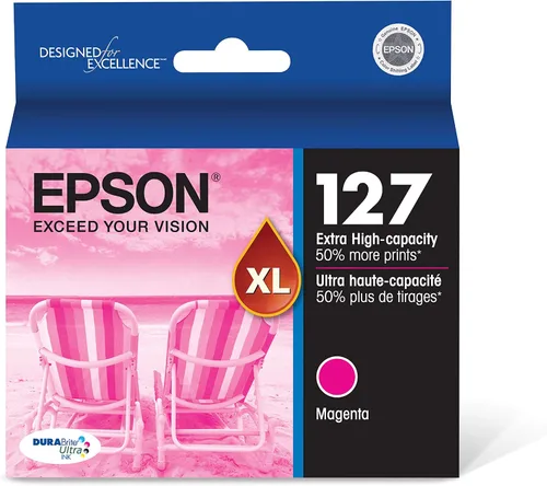Miniatura 4 de Epson T127 DURABrite Ultra Ink Cartucho negro de capacidad estándar (T127120-S) para determinadas impresoras Stylus y fuerza de trabajo y Epson
