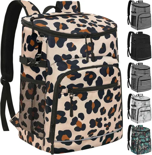 Miniatura 18 de Mochila enfriadora aislada a prueba de fugas, impermeable, mochila enfriadora de 30/45 latas, gran capacidad, ligera, para viajes, camping, playa
