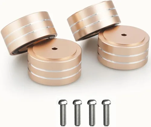 Miniatura 6 de Tertullus 4 piezas de pies de altavoz aislantes 1.575x0.787 in patas de plataforma de aluminio soporte de altavoz protectores de piso almohadilla