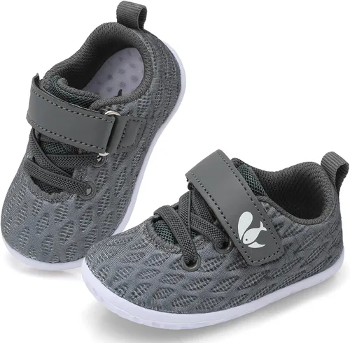 FEETCITY Zapatillas de bebé para niños y niñas, zapatos para primeros pasos, zapatos de cuna para recién nacidos, zapatos sin cordones para niños