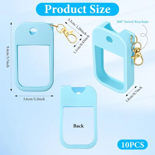 Miniatura 2 de Funda de silicona para limpieza de manos, funda protectora con llavero para niebla eléctrica y niebla brillante, 1 onza líquida, accesorio de spray