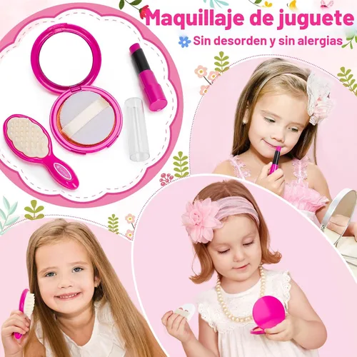 Miniatura 2 de Officygnet Bolso de Juguete para Niñas, 1, 2, 3 Años de Edad, Bolso de Niña Pequeña Juguetes con Kit de Maquillaje de Fantasía, Juguete de Juego