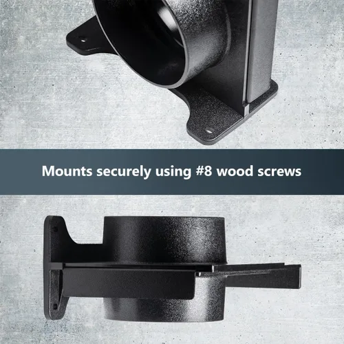 Miniatura 5 de POWERTEC 70357 Puerta de ráfaga de montaje en pared de 4 pulgadas con soporte para colector de polvo, accesorios de recolección de polvo, 1 paquete