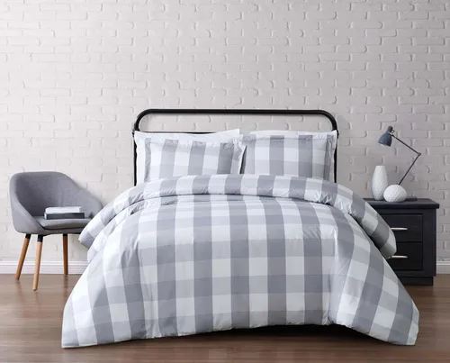 Miniatura 15 de TRULY SOFT Everyday Buffalo - Juego de edredón de 2 piezas de poliéster negro a cuadros, tamaño individual XL, para hombres y mujeres, certificado