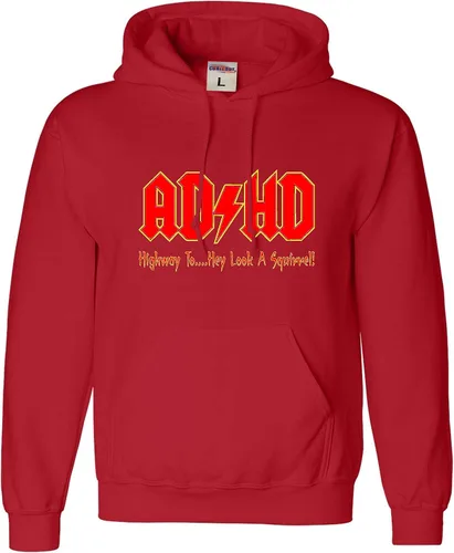 Miniatura 56 de Go All Out Sudadera con capucha para hombre y mujer con texto en inglés "Highway To Hey Look A Squirrel