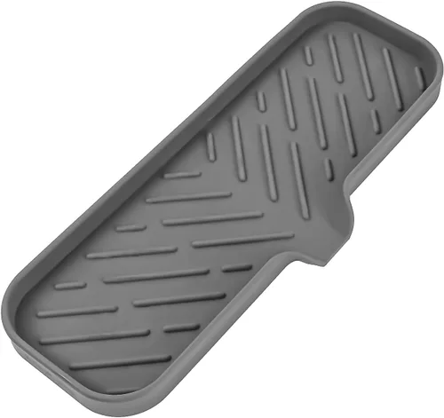 Miniatura 25 de MicoYang Jaboneras de baño de silicona con boquilla de drenaje, organizador de fregadero de cocina, soporte de esponja, bandeja de jabón para Azul