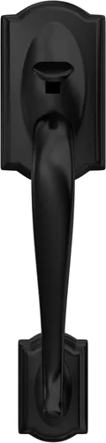 Miniatura 8 de SCHLAGE FE285 622 Acc CAM LH Juego de Manijas Mitad Inferior, Moldura Interior Camelot, Negro Mate