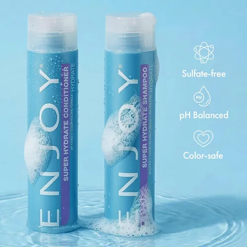 Miniatura 5 de Enjoy Acondicionador súper hidratante, hidratación profunda antiencrespamiento para cabello débil, seco o rizado, fórmula suavizante que restaura