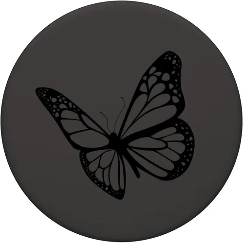 Miniatura 3 de PopSockets de mariposa negro gris intercambiable PopGrip