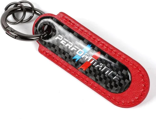 Miniatura 7 de muekzru Juego de Llavero de Fibra de Carbono y Cuero para Coche, Llavero Universal de Moda y Deportes para Negocios, Regalo de Cumpleaños
