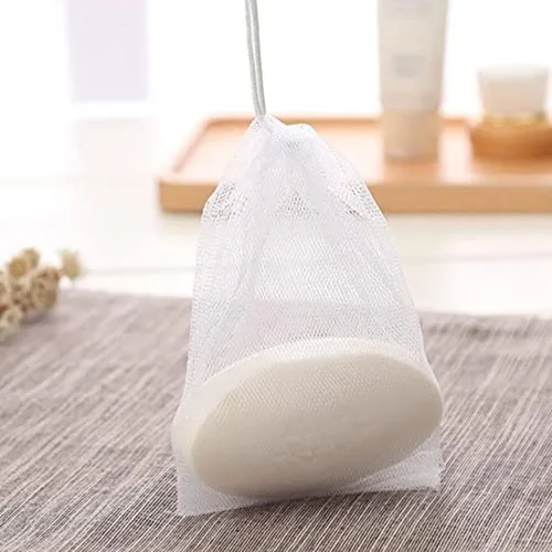 Miniatura 2 de Bolsa de jabón de malla exfoliante para jabón, bolsa de jabón de espuma de burbujas, bolsa de ahorro de jabón, bolsa de soporte con cordón, red