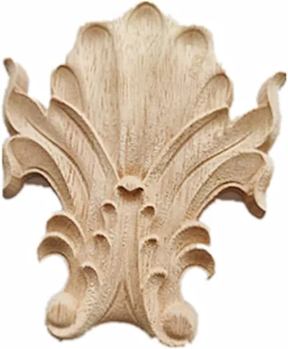 Miniatura 6 de 2 calcomanías de talla de madera sin pintar, apliques de madera tallada para muebles de bricolaje, apliques para pared, cama, puerta, armario, 7