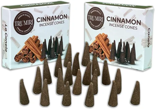 Miniatura 60 de TRUMIRI Incienso ámbar – Paquete de 20 conos (2 x 10) – Incienso de cono perfumado