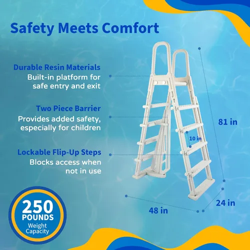 Miniatura 5 de Blue Wave Riviera - Paquete de piscina de pared metálica ovalada de 15 pies x 30 pies, 54 pulgadas de profundidad, 8 pulgadas de profundidad, riel