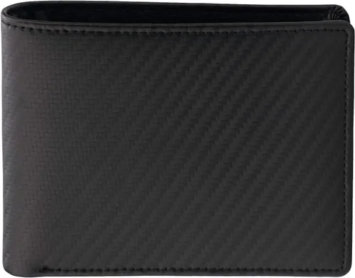 Miniatura 35 de HIMI - Cartera elegante de cuero auténtico para hombre, con bloqueo de interferencia de radiofrecuencia (RFID), con 2 ventanas para identificación