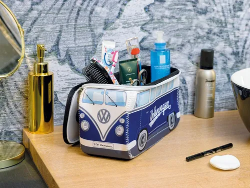 Miniatura 4 de BRISA VW Collection - Volkswagen Bolsa universal de neopreno para maquillaje, cosméticos, artículos de tocador para farmacia de viaje, con diseño