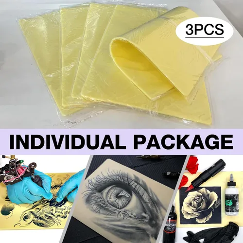 Miniatura 6 de Piel falsa de 0.118 in – Usiriy Tattoo Skin 3pcs 8x12" Tattoo Practice Skin Thick Synthetic Soft Silicone Skin Practice Pads Piel Sintetica Para