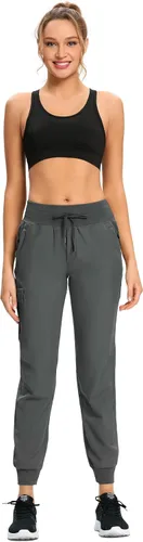 Miniatura 34 de RlaGed - Pantalones tipo cargo de senderismo para mujer, pantalones deportivos ligeros, de secado rápido, resistentes al agua, para pesca y al aire