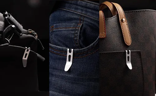 Miniatura 4 de UltraTac Clip de bolsillo de transporte profundo, clip de suspensión multiusos para llaves, linternas, cuchillos, acero inoxidable (paquete de 1)
