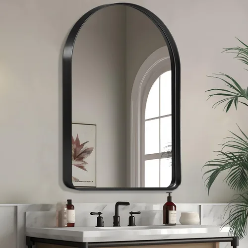 Miniatura 25 de NicBex Espejo de tocador de baño de 32 x 22 pulgadas, espejo de pared con marco de aleación para tocador de baño, dormitorio, pasillo y decoración
