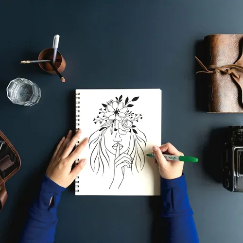 Miniatura 3 de 18 plantillas temáticas para mujer, diseño floral de cara femenina y cita inspiradora para niña, para el hogar, decoración de pared, pintura sobre