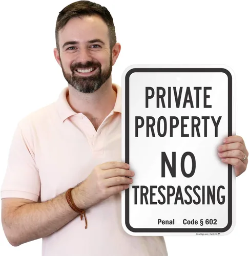 Miniatura 2 de SmartSign Señal de California No Trespassing con el código penal oficial de California 602 12 x 18 pulgadas - 63 mil de grosor, libre de óxido