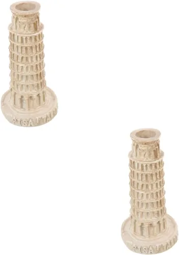 Miniatura 10 de Amosfun Mini torre inclinada de Pisa, estatua de resina para acuario, decoración de acuario, caja de almacenamiento de escritorio, adorno de pecera