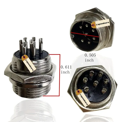 Miniatura 7 de Lsgoodcare Kit de surtido de 48 piezas, conector de cable de aviación macho hembra de 6 pines, 7 pines, 8 pines, 9 pines, 10 pines, rosca de 16 mm