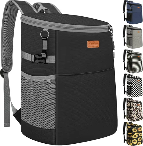 Miniatura 8 de Mochila Enfriadora de Camping para 30 Latas, Mochilas Enfriadoras Suaves Aisladas a Prueba de Fugas Bolsa Enfriadora de Viaje Impermeable Almuerzo