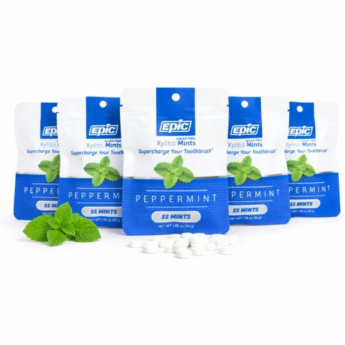 Miniatura 25 de Epic Mentas 100% xilitol, sin aspartamo, sin azúcar, mentas con sabor a canela, 180 piezas (paquete de 2)