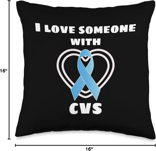 Miniatura 4 de CVS Awareness Support Apparel Awareness I Love Someone with CVS, 16 x 16 pulgadas, multicolor