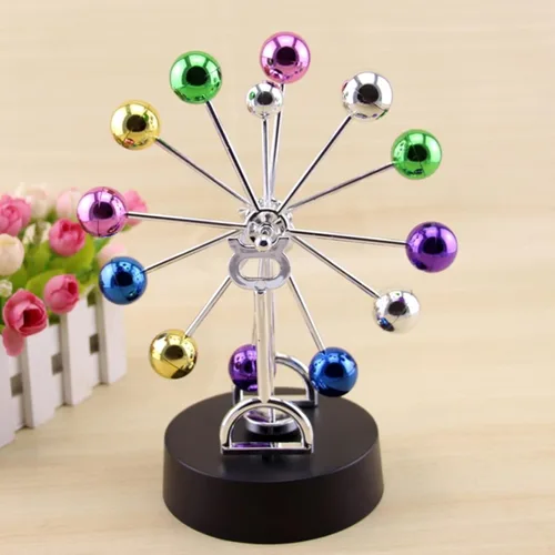 Miniatura 5 de KENANLAN Bola giratoria de la rueda de la fortuna, rotación magnética eléctrica de la rueda de la fortuna juguete colorido de la bola del metal