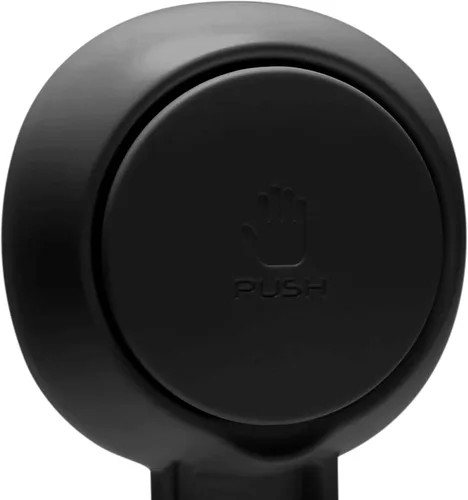 Miniatura 8 de Bath Bliss Paquete de 2 ganchos de succión de gel negro mate, 2