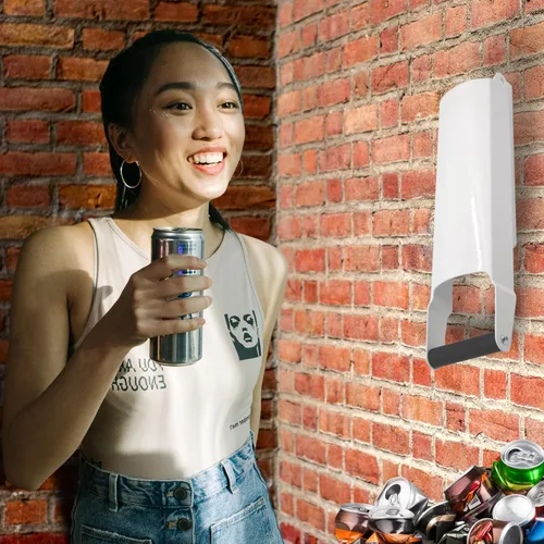 Miniatura 7 de Trituradoras de latas blancas para reciclaje – Trituradora de latas de pared resistente de aluminio para reciclaje compactador de botellas