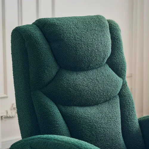 Miniatura 7 de Comfy - Silla mecedora para guardería, silla tapizada para guardería con reposapiés, moderna con bolsillo, sillón decorativo con base mecedora suave