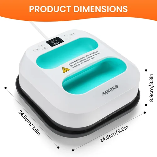Miniatura 2 de Máquina de Prensa de Calor para Camisetas, Prensa de Calor Portátil 9.6"X9.6", Prensa de Plancha para Sublimación y Máquina de Prensa de Camisetas