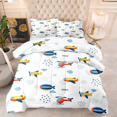 Miniatura 6 de Suncloris Lindo edredón de varios perros para niños, juego de ropa de cama Kawaii de dibujos animados para niños y niñas, juego de edredón temático