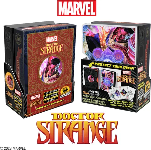 Miniatura 5 de Fantasma Presenta el mazo mágico de cartas coleccionables de Doctor Strange de Marvel, con funda protectora de metal para cartas mágicas.