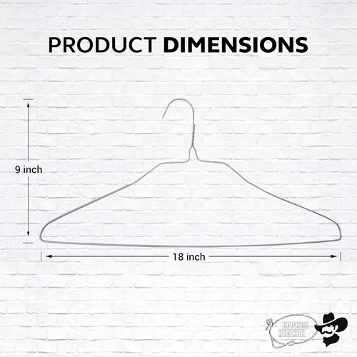 Miniatura 4 de Paquete de 200 perchas de alambre de metal para camisas, pantalones, faldas, ahorro de espacio, antideslizantes, calibre 14.5 ultra fino de 14.5